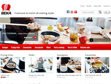 Tablet Screenshot of beka-cookware.com